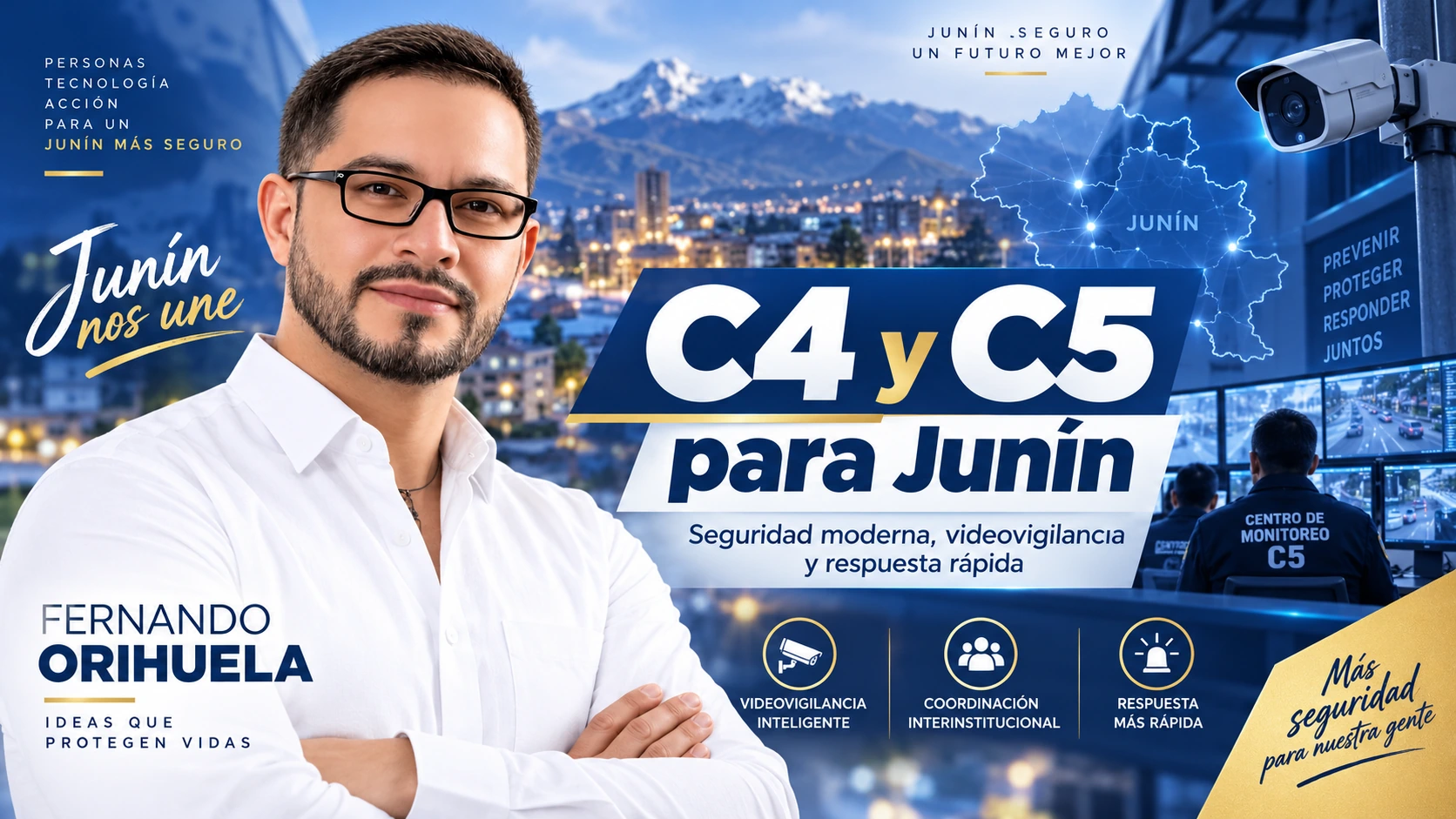Propuesta de estaciones C4 y C5 para seguridad ciudadana en Junín