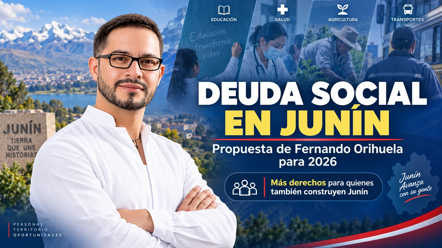 Deuda social en Junín y propuesta de Fernando Orihuela