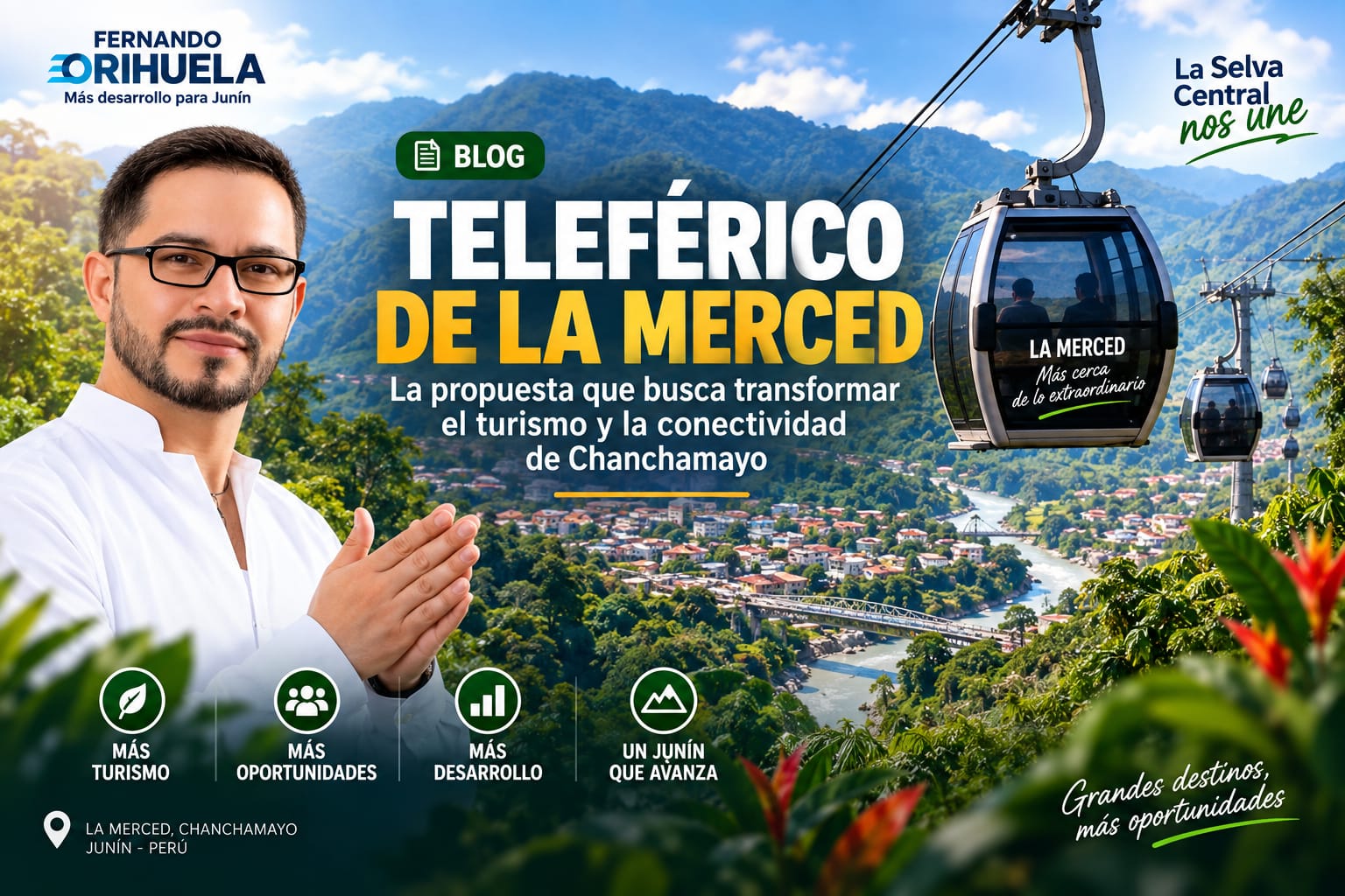 Propuesta de teleférico de La Merced para Chanchamayo