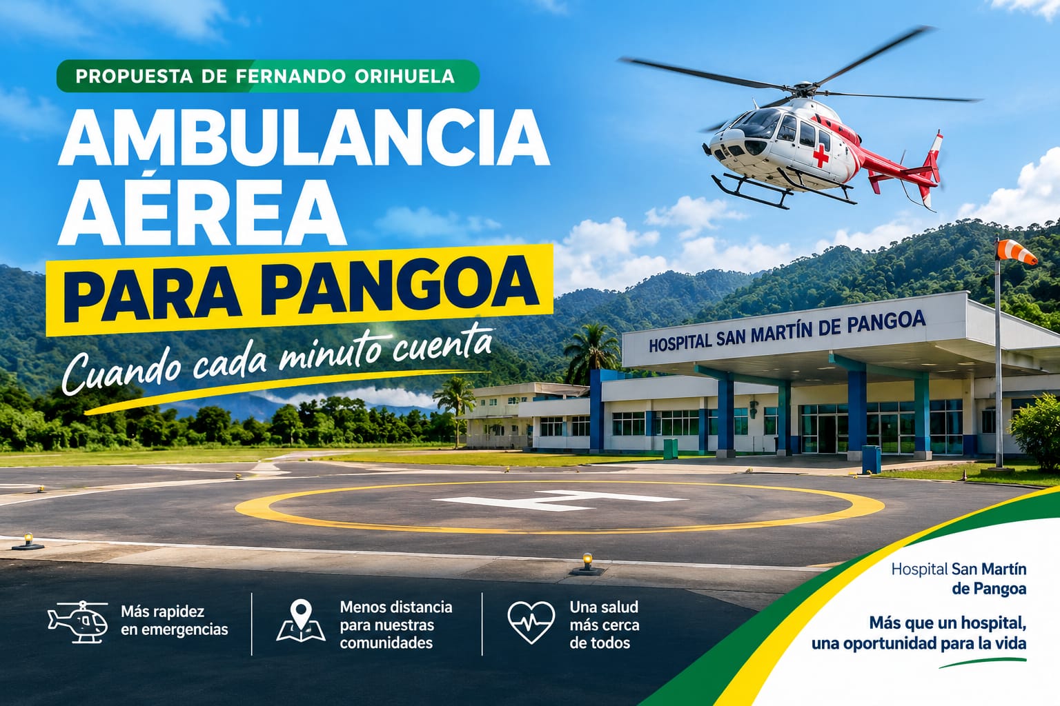 Propuesta de ambulancia aérea vinculada al Hospital San Martín de Pangoa